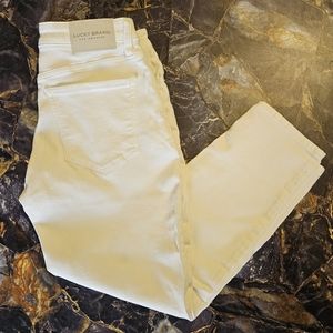 𝅺Lucky Brand White Denim Lolita Low Rise Crop 10/30